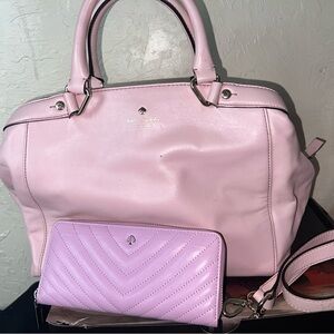 Kate spade pink wallet and purse set